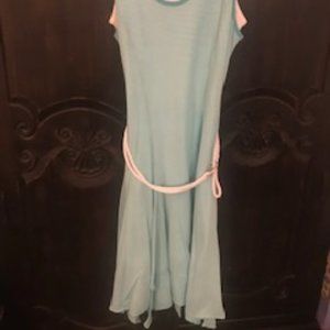 Striped Cotton Knit Sleeveless Dress
